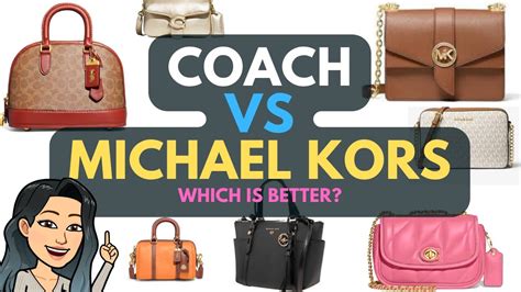 best purse between michael kors and coach|coach vs kors.